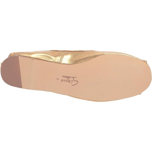 Circus NY by Sam Edelman Women's Millenia Gold Suede Cross Strap Ballet Flat - Picture 4 of 7
